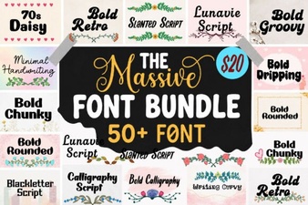 Elevate Designs with the Massive Mega Bundle Font Collection