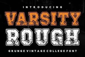 Showcase Your Sports Style with Varsity Rough Font
